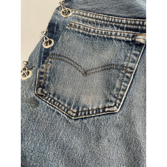 EB Denim Chain Replicas Jeans in Blue - Picture 10 of 12